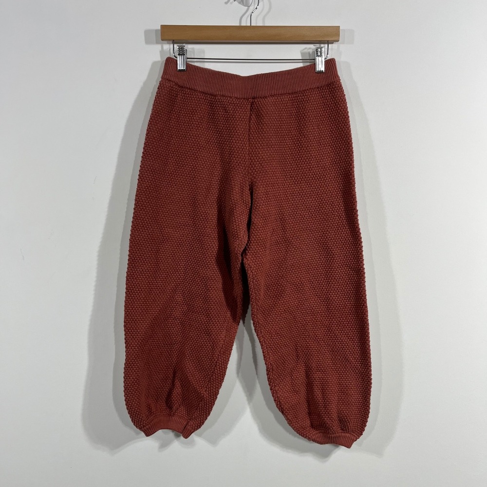 FP Beach Boho Granola Fisherman Textured Knit Harem Pants Cotton Womens Small